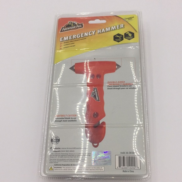Armor All Emergency Window Hammer Glass Breaker Seat Belt Cutter Auto Safety New - Picture 7 of 14